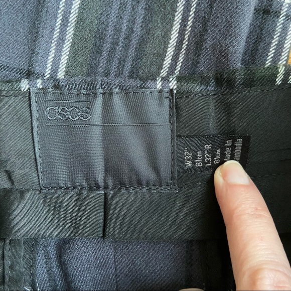 NWOT ASOS Plaid Trouser Ankle Pants - Picture 8 of 10